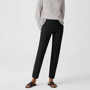 Eileen Fisher Washable Stretch Crepe High Waisted Pant Size Xs‎ Black
